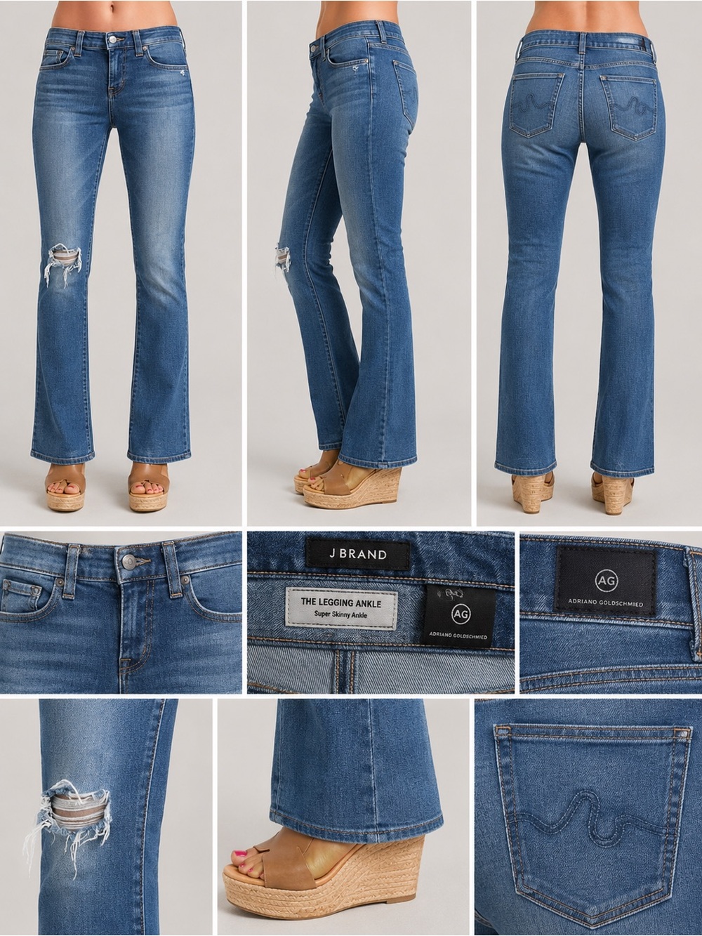 J Brand Women's Blue Super Skinny Ankle Jeans